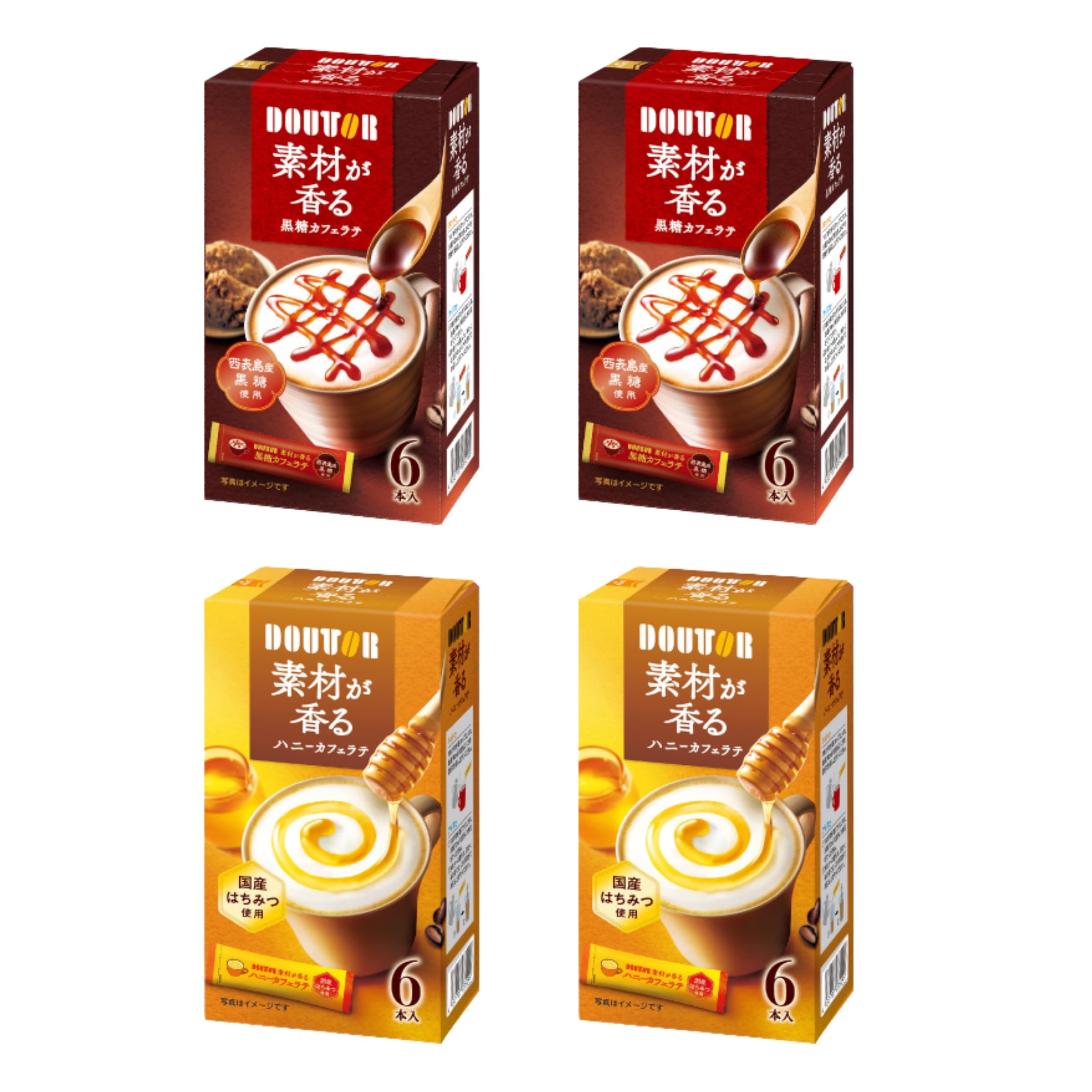

Doutor Ingredient Scented Cafe Latte Stick 15g 6 pieces x 4 piece set piece brown (4 set, sugar, honey)