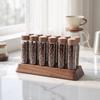 Coffee Bean Display Base with Glass Tubes Minimalist for Kitchen Counter