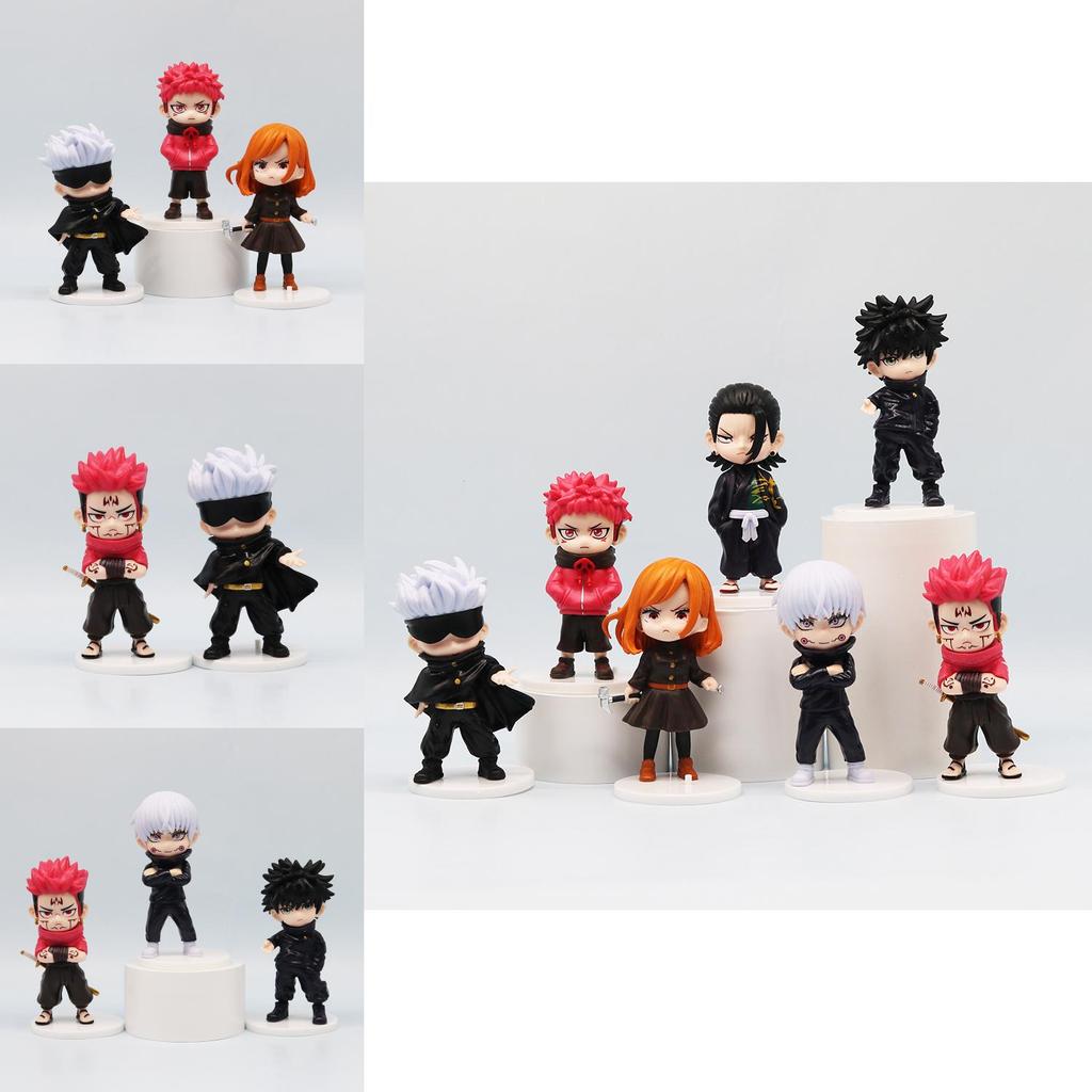 Premium Q Version Jujutsu Kaisen Pvc Figurines Collection Of Gojo Satoru Yuji Itadori Nobara Kugisaki And Others With Intricate Details