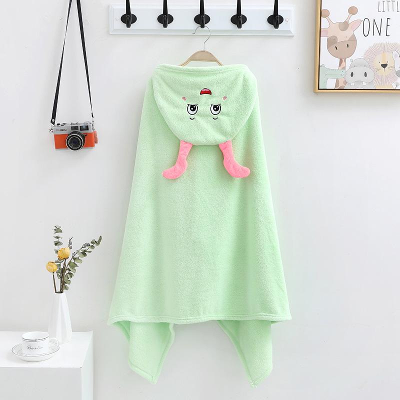 Children's Cartoon Bathing Hooded Oversized Baby Embroidered Bathrobe