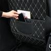 Leather Car Anti-Kick Mats Auto Seat Back Protector Cover For Children Kids Backseat Anti-Dirty Pad Storage Bag Car Accessories