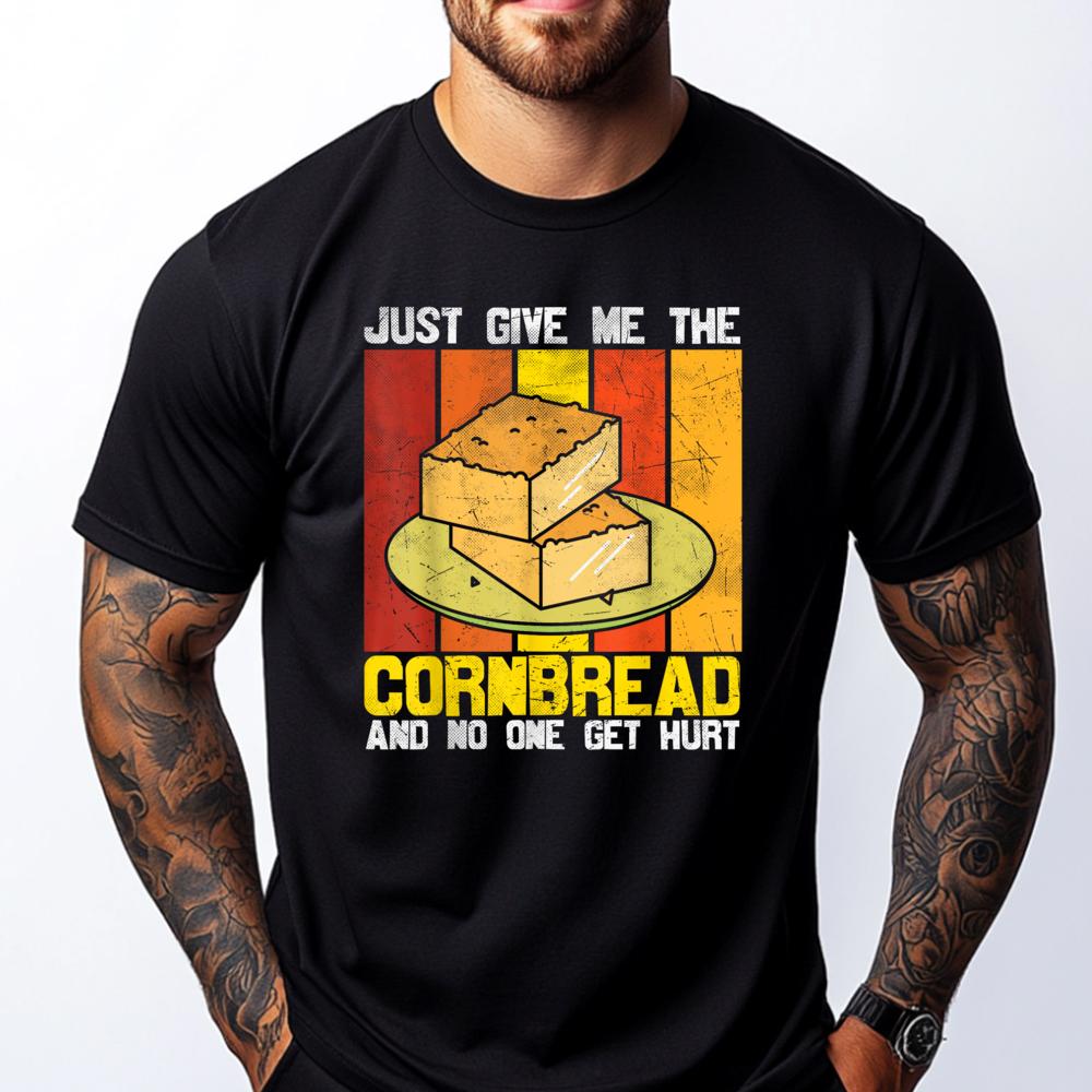 

Just Give Me Cornbread Holiday Thanksgiving Mens Designer T Shirt Mans Men s Clothing EU SIZE Graphic S разноцветный