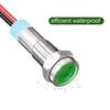KILIGEN 10pcs 6mm 1/4" AC/DC 12-24V LED Metal Indicator Light