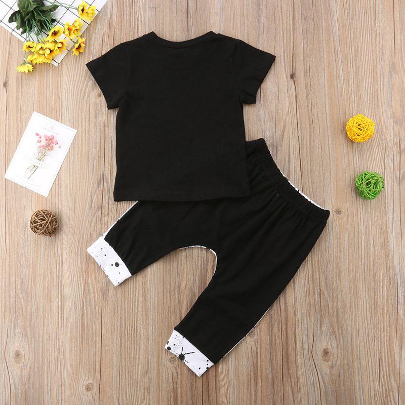 Adorable Halloween Baby Boy Girl Cotton Top T-shirt With Stripe Long Pants Set