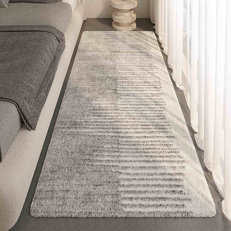 Carpet Bedroom Wabi-sabi Style Ins Bedside Blanket Bed In Front of the Long Strip Living Room Coffee Table Window Cushion
