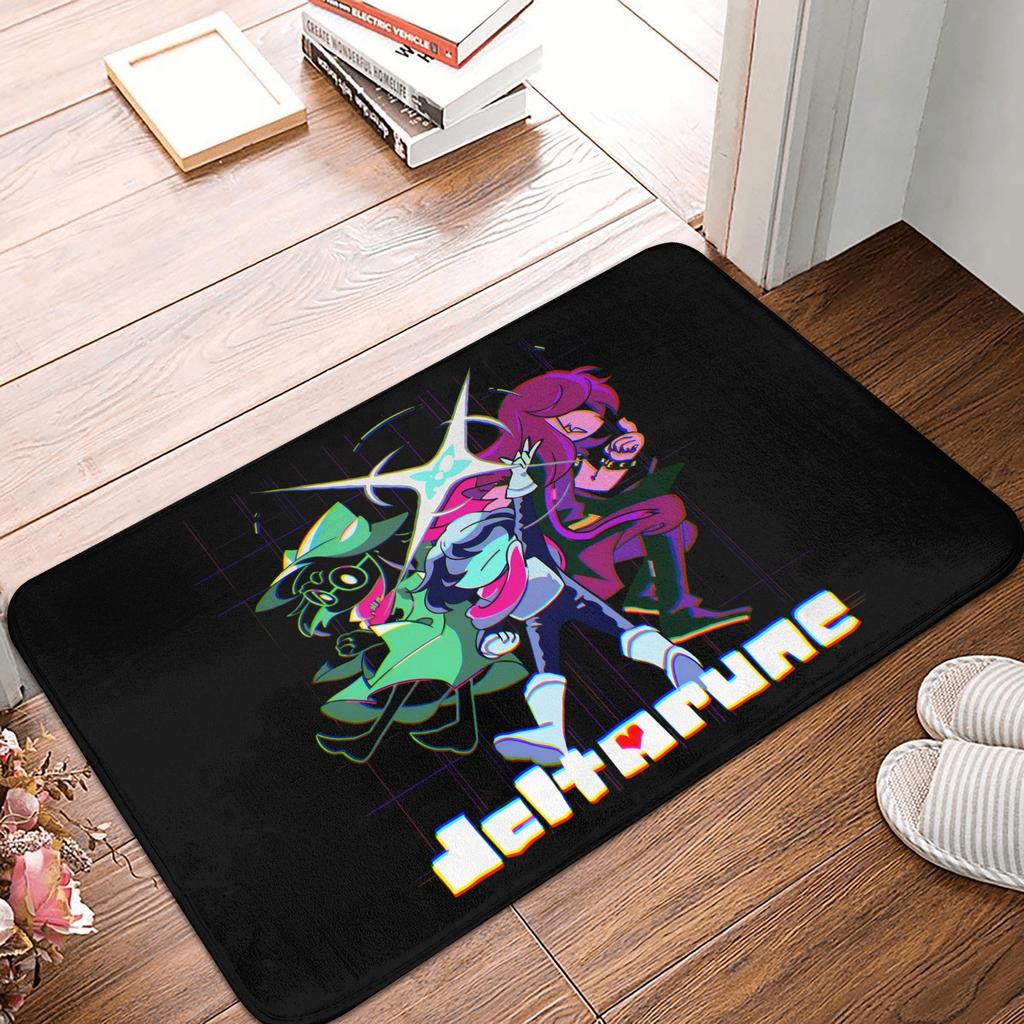 Tenna Deltarune Game Door Floor Bathroom Mats Anti-Slip Outdoor It's TV Time Meme Doormat Bedroom Balcony Entrance Carpet Rug