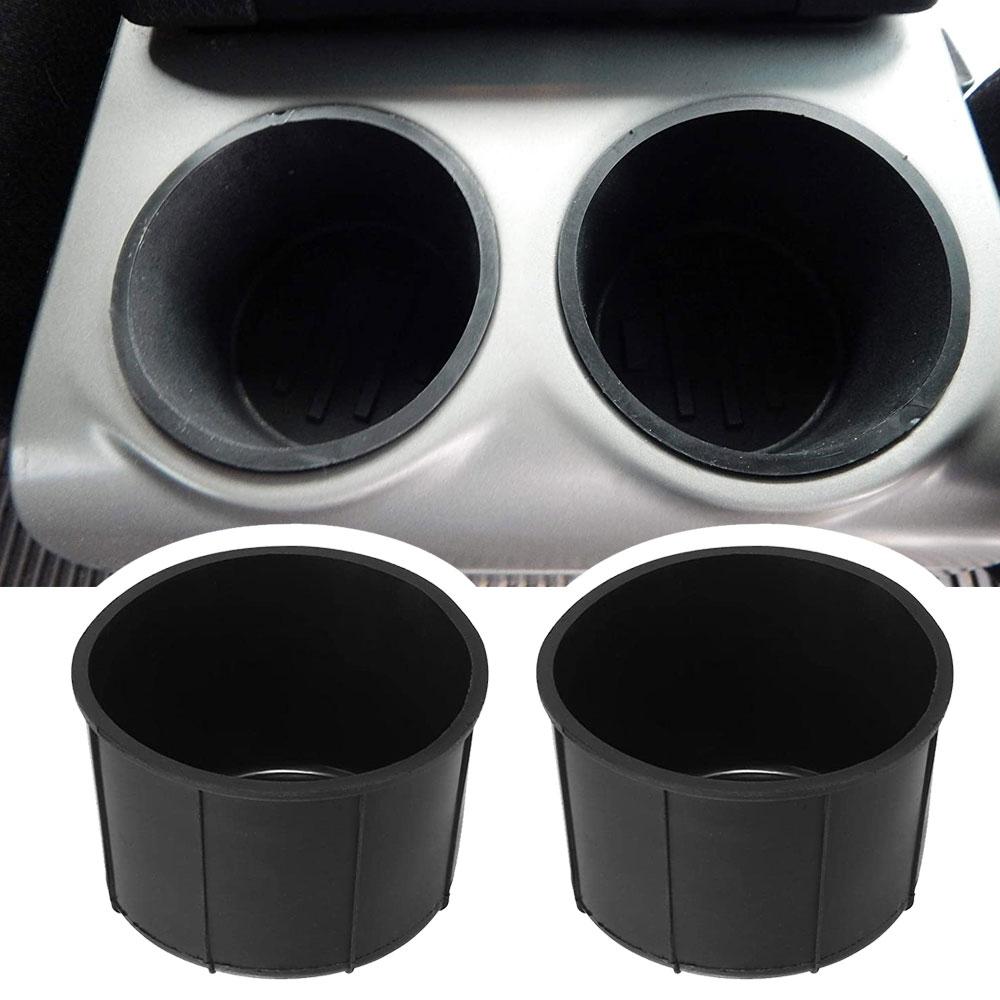 Rear Center Console Cup Holder Insert for Ford F150 2009-2014 Rubber Left Right Side W/Drink Mat Cleaning Liners Car Accessories