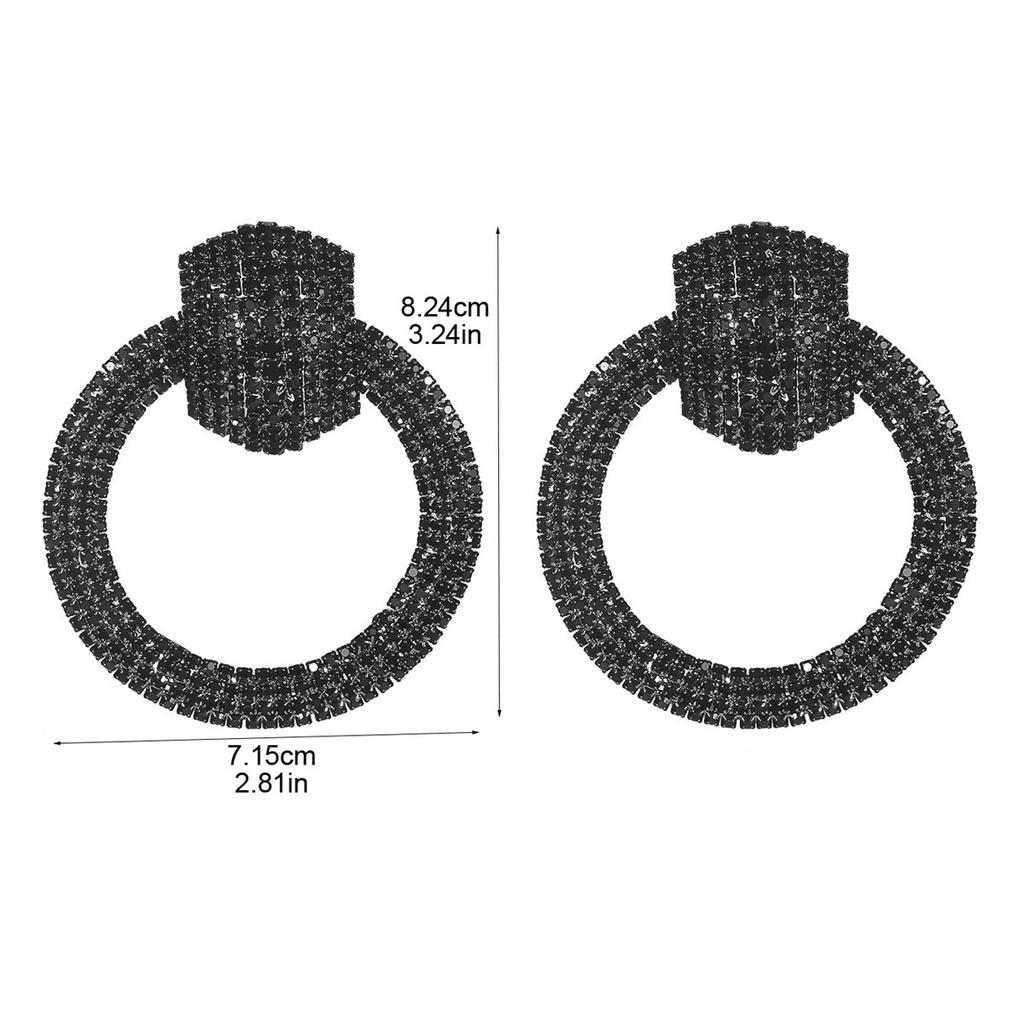 Black Does Not Lose Colour Round Earrings Personality Exaggerated Large Circle Earrings Female High-Grade Luxury Earrings Jewelry