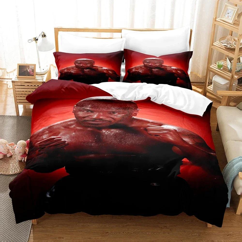 3D Printed Boxing Beding Set Soft Duvet Cover Bedrom Warm Comforter Covers Single Twin King-Sized Dimensionsd Dimensions Comfortable Quilt Cover Home