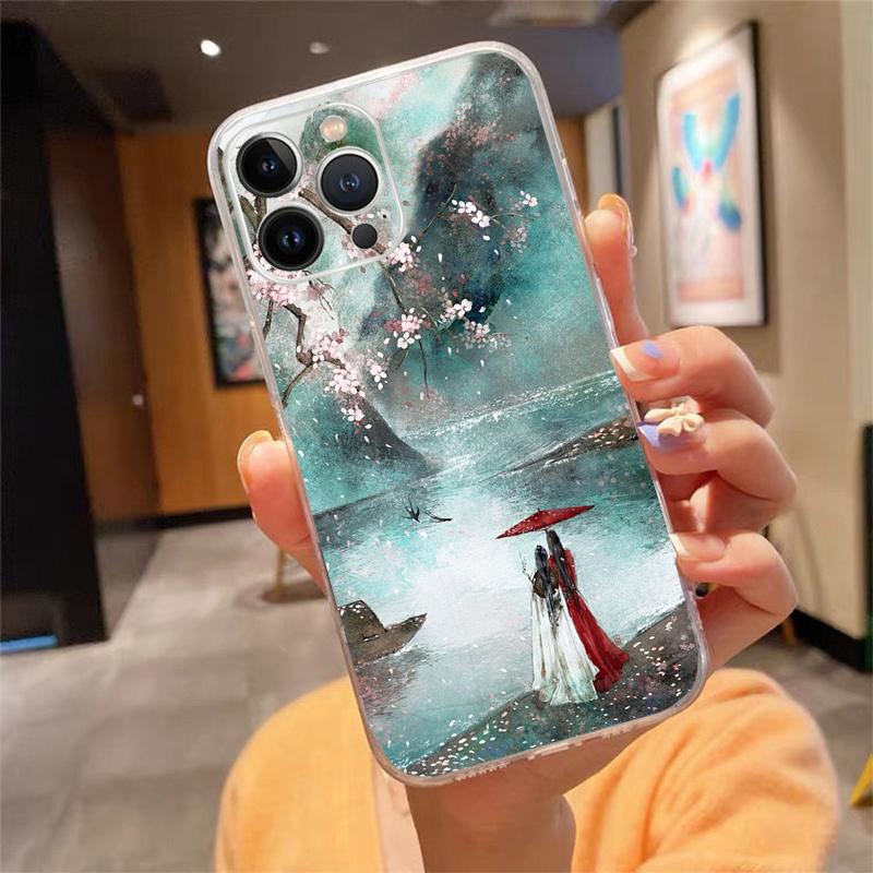 Chinese Art Landscape Painting Phone Case For iphone 17 Pro Max Air 16 15 14 13 Pro Max 15 16 Pro 15Plus
