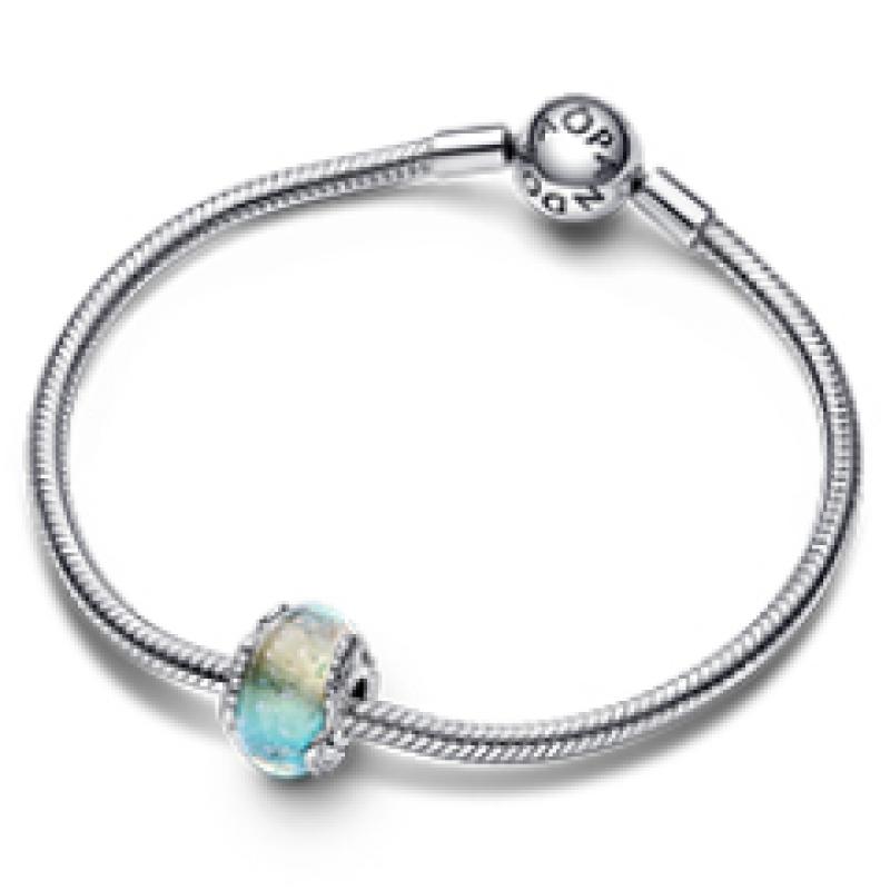 Pandora Multi Color Murano Glass   Curved Feather Charm 792577c00