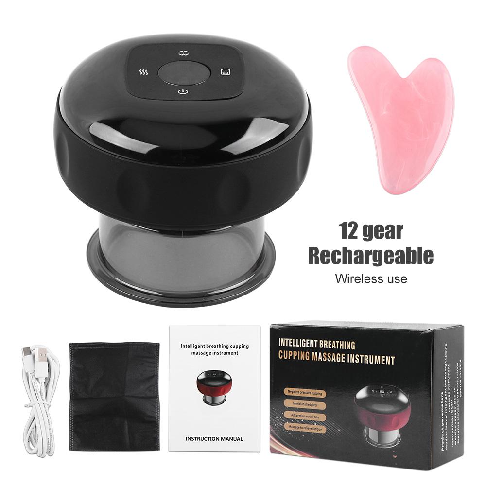 

USB Smart Vacuum Cupper Body Cupping Scraping Massager Electric Heated Suction Cup Device Back Neck Arm Massager Relieve Fatigue