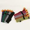 Women Halloween Over Knee Long Socks Cute 3D Wicked Evil Pumpkin Striped Print Thigh High Stockings Holiday Hosiery
