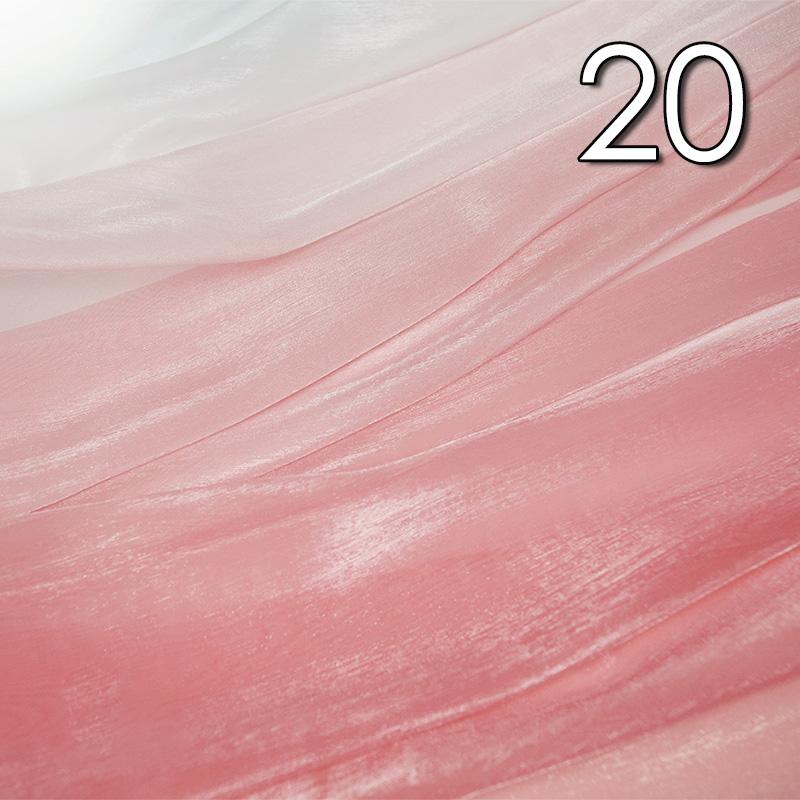 1/2/5 Meter 30D Rainbow Gradient Color Chiffon Fabric Organza Tulle Fabric For Diy Ancient Style Hanfu Silky Dress Stage Garment