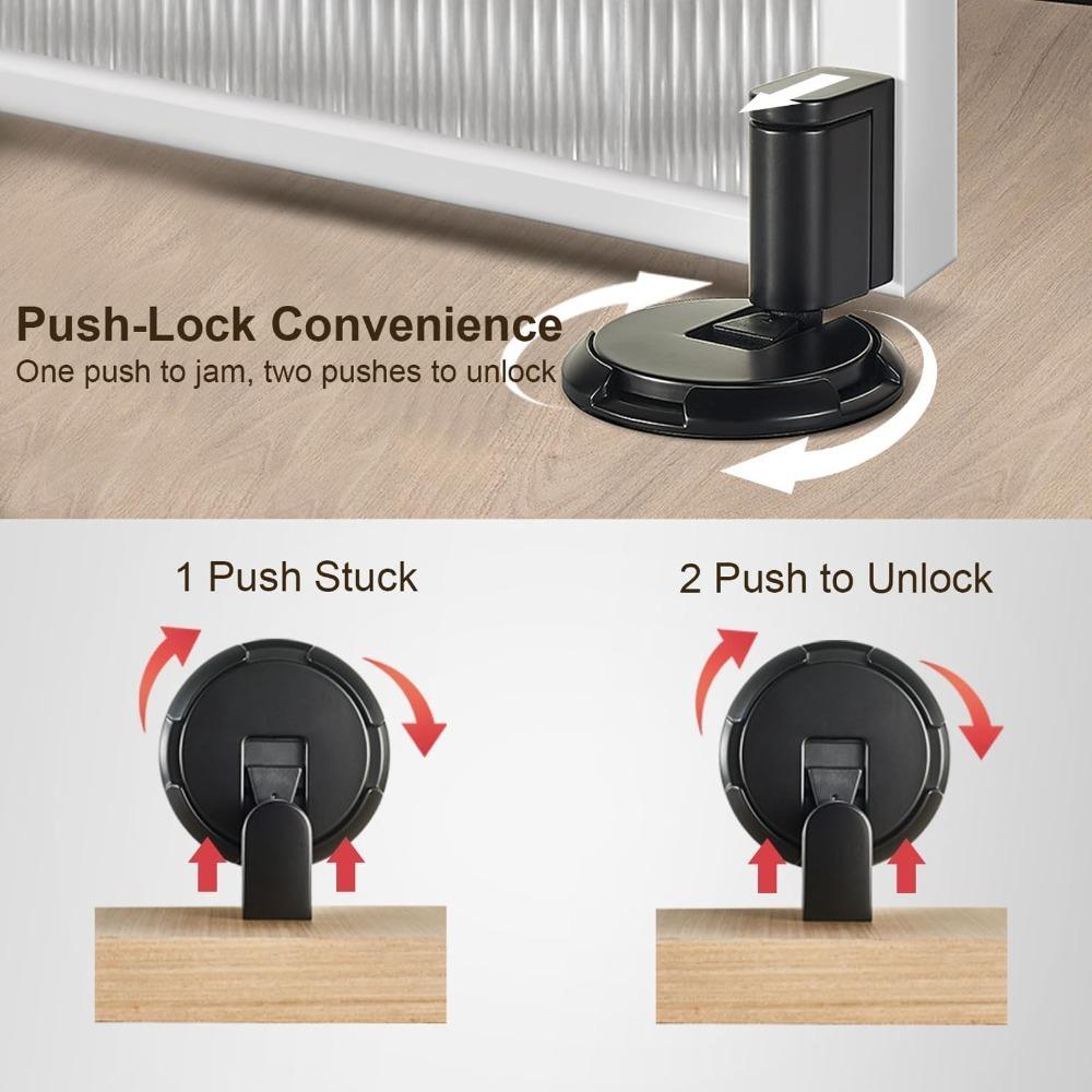 Zinc Alloy Door Holder Adjustable Windproof Door Stop Durable Mechanical Door Stopper Office