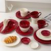 Underglaze Colorful Red Dishes, Tableware, Noodle Bowls, Household New Tableware, Plates, Dinner Plates, Wedding Gifts