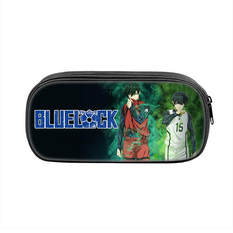 Bluelock Printed Pencil Case, Blue Prison Primary And Secondary School Children'S Pencil Stationery Storage Bag