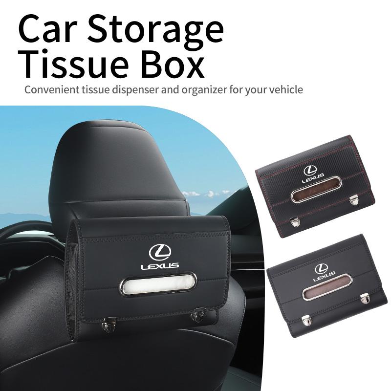 Car Seatback Tissue Holder Box Paper Towel Pouch Napkin Bag For Lexus UX250h RX450h CT200h RX400h NX300h RX350 RX300 GX470 IS350