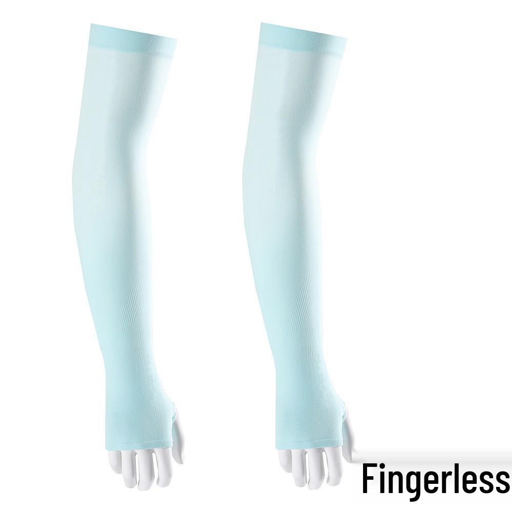 Unisex Fingerless Ice Silk Sunscreen Sleeves for Golf, Cycling, and Driving