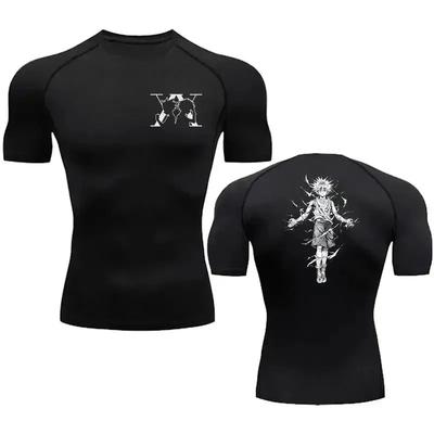 Schnelltrocknend Fitnessstudio Fitness Mode Athletisch Elastizität Oberteile T-Shirt Hohe Elastizität Bequemes T-Shirt für Herren Kompression Elastisch Eng anliegend