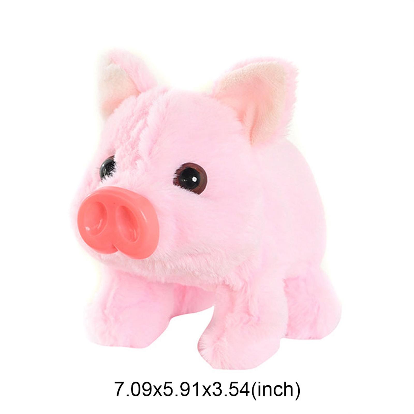 

Walking Pig Electronic Plush Toy Interactive Pig Stuffed Animal Wagging Tail & Twitching Nose Plush Toy for Boys Girls Birthday рожевий