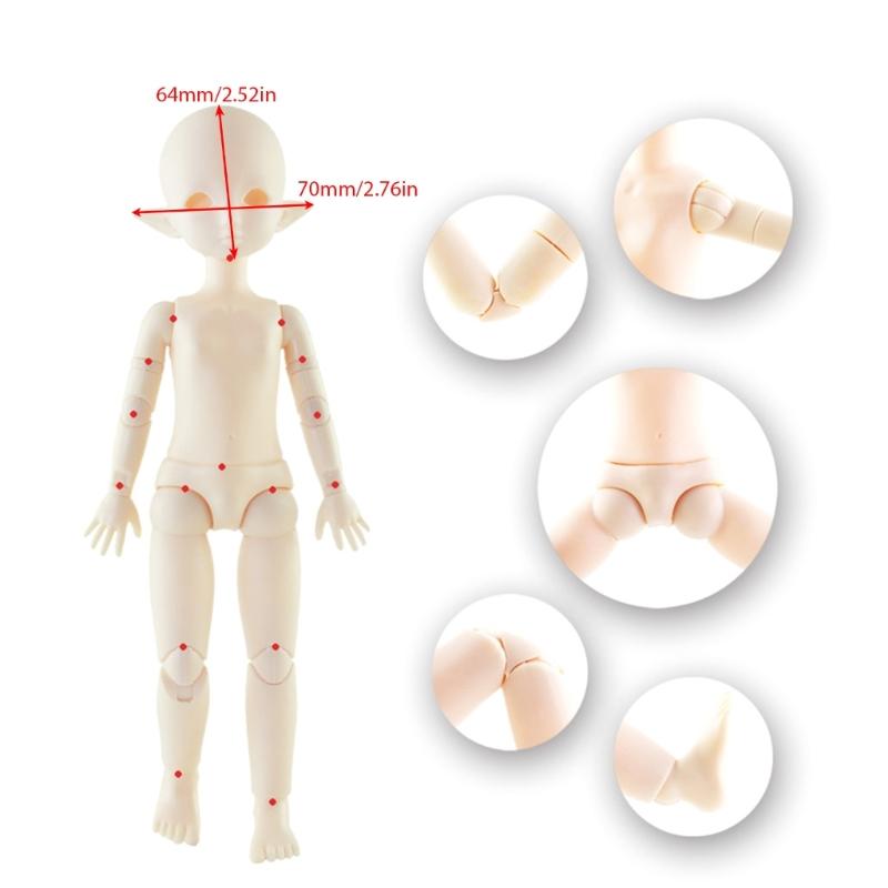 1 Stück für kreatives DIY-Handwerk Mädchen für Puppe mit flexiblen 22 Gelenken Spielset für Kleinkinder Kunsthandwerk Spielzeug Bildung