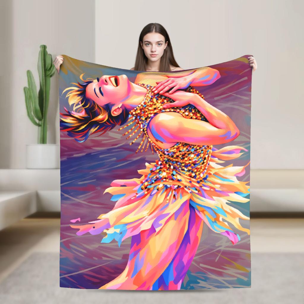 Alysa Liu Warm Blanket For Living Room Trend Throw Blanket Winter Travel Office Flannel Bedspread