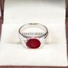 Ruby Oval Cut Gemstone With 925 Sterling Silver Ring For Men's #B545 JL375686404473