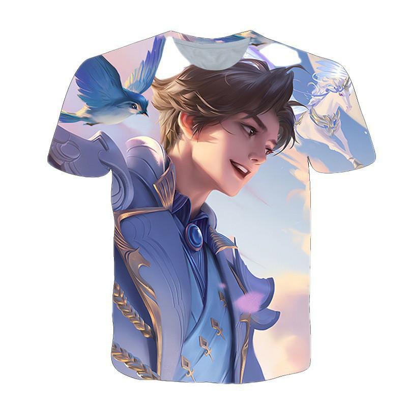 Men Women Gaming T-Shirt With 3D Digital Print Character Design Casual Short Sleeve Tee