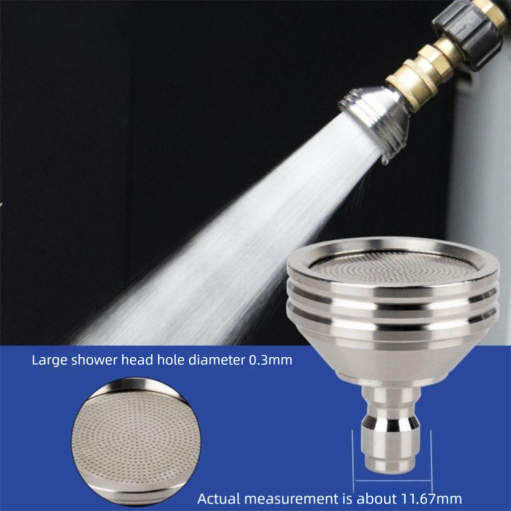 1/4 Quick Connect Car Washing Nozzle High Pressure Stainless Steel Universal Connection Nozzle Small Universal Shower head