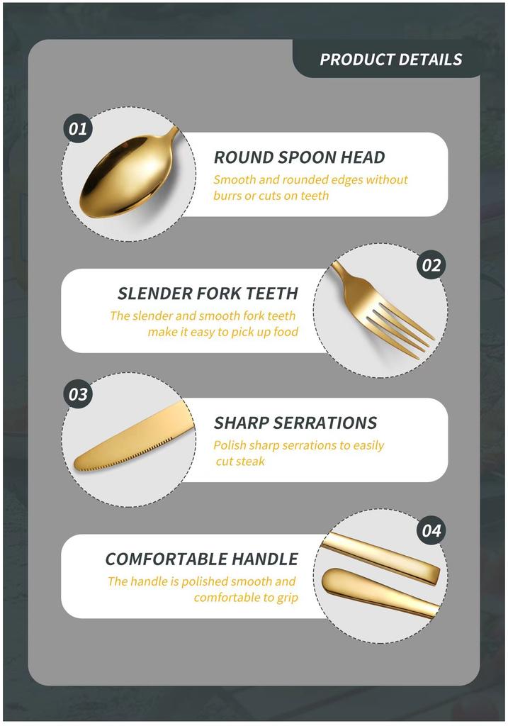 Camping Cutlery Set, 20 Pieces, with Storage Box, Includes Spoons, Plates, Forks, and Knives