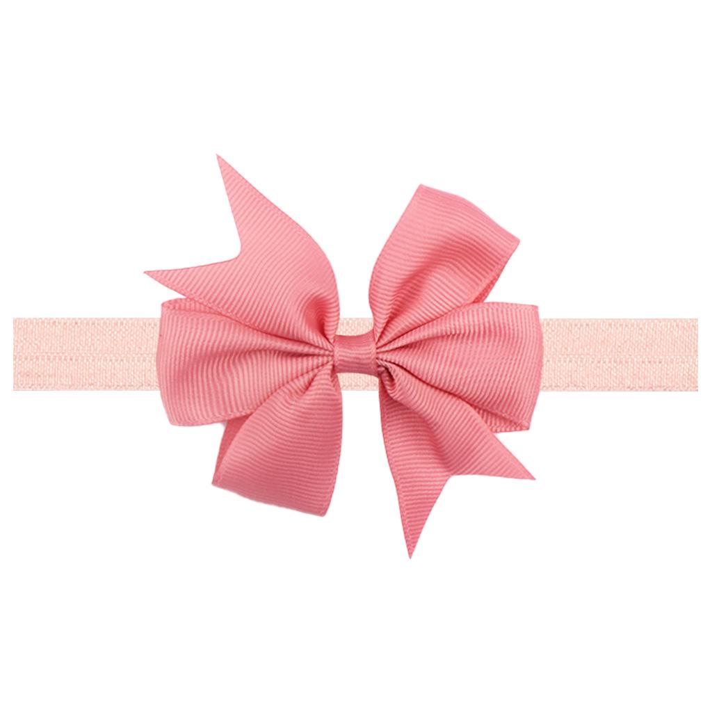 European & American Baby Bow Swallowtail Headband - 21 Solid Colors