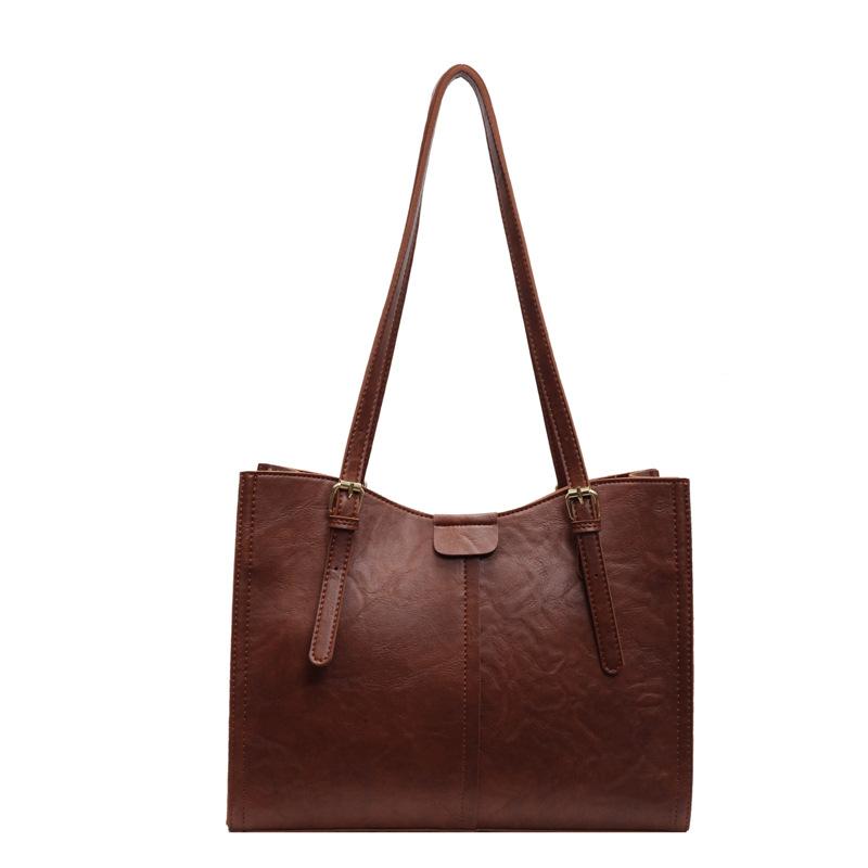 

Жіноча ретро сумка великої ємності на одне плече, модна дорожня сумка світло-коричневого кольору