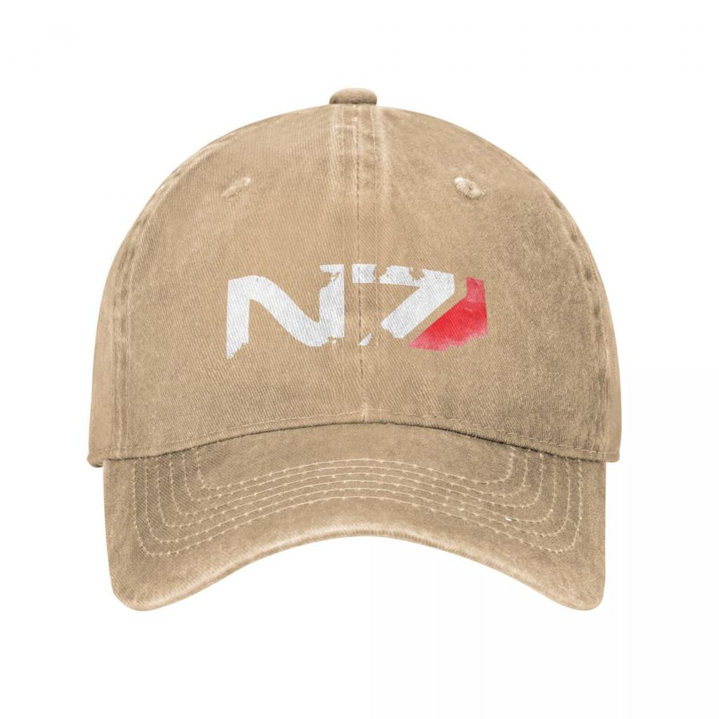 Mass Effect N7 Baseball Cap Video Game Logo Men Women Designer Trucker Dad Hat Spring Fitted Retro Kpop Rock Baseball Caps