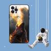 Apple Iphone16 Mobile Phone Case Wolf Mobile Phone Case Hair Painted Anti-Drop Huawei Anti-Drop Mobile Phone Case