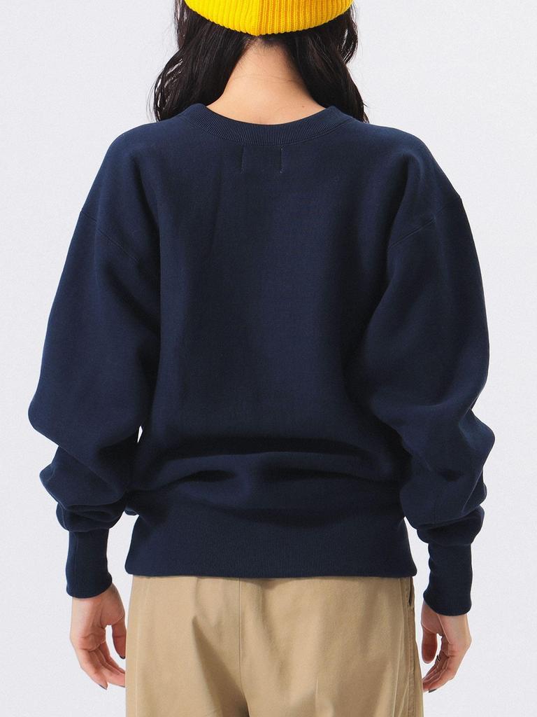 Beams Boy Champion Logo Reverse Weave(R) Crew Neck Sweatshirt, Women's, Navy, Size Small, 13130158411