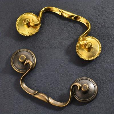 Europäischer Stil, einfacher antiker Griff für Schranktüren, Schranktüren, lange Griffe für Gartenschubladen, Bronze