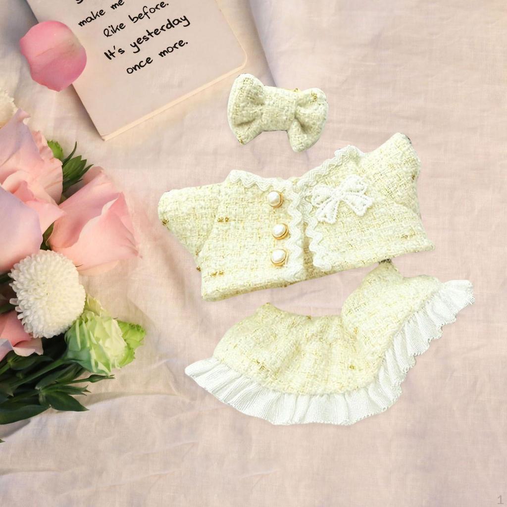 15cm or 17cm Doll Clothes Accessories with Fashion Coat Dress and Hair Accessory Costume for Party