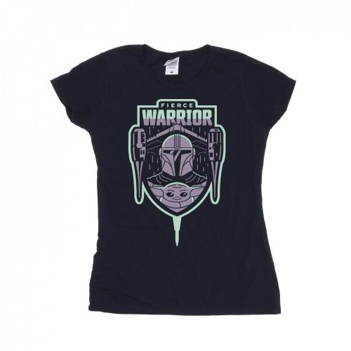 

Star Wars Womens/Ladies The Mandalorian Fierce Warrior Patch Cotton T-Shirt XXL