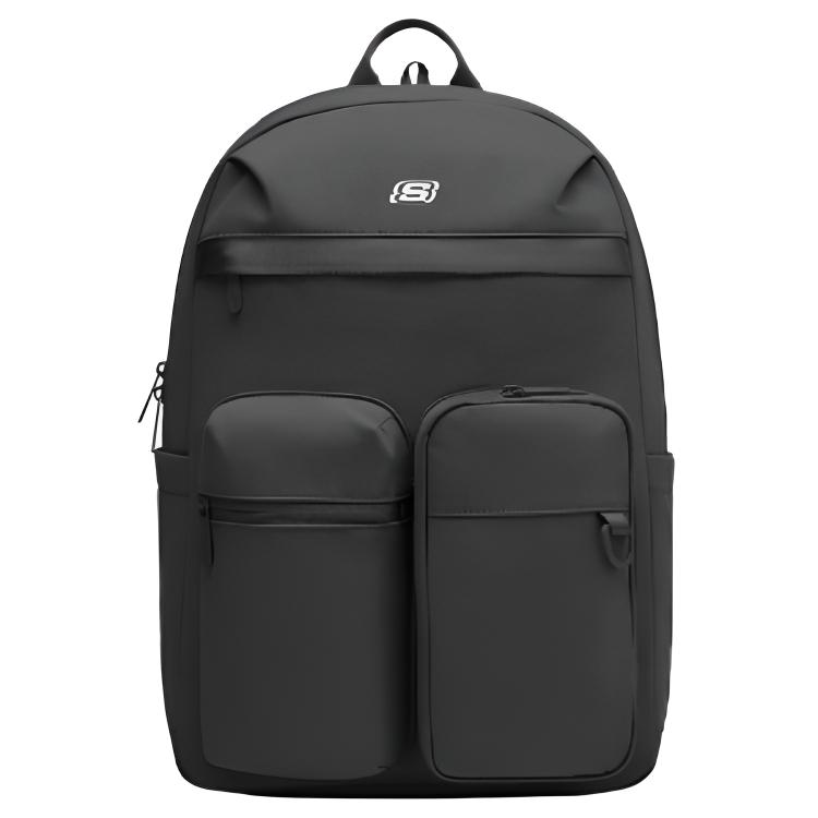 Skechers Logo Fabric Backpack Regular Unisex Couple Black Unisex backpack L325U054-0018 Black