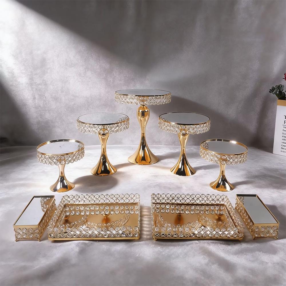 European Crystal Cake Stand: Wedding Decoration & Dessert Tray Ornament