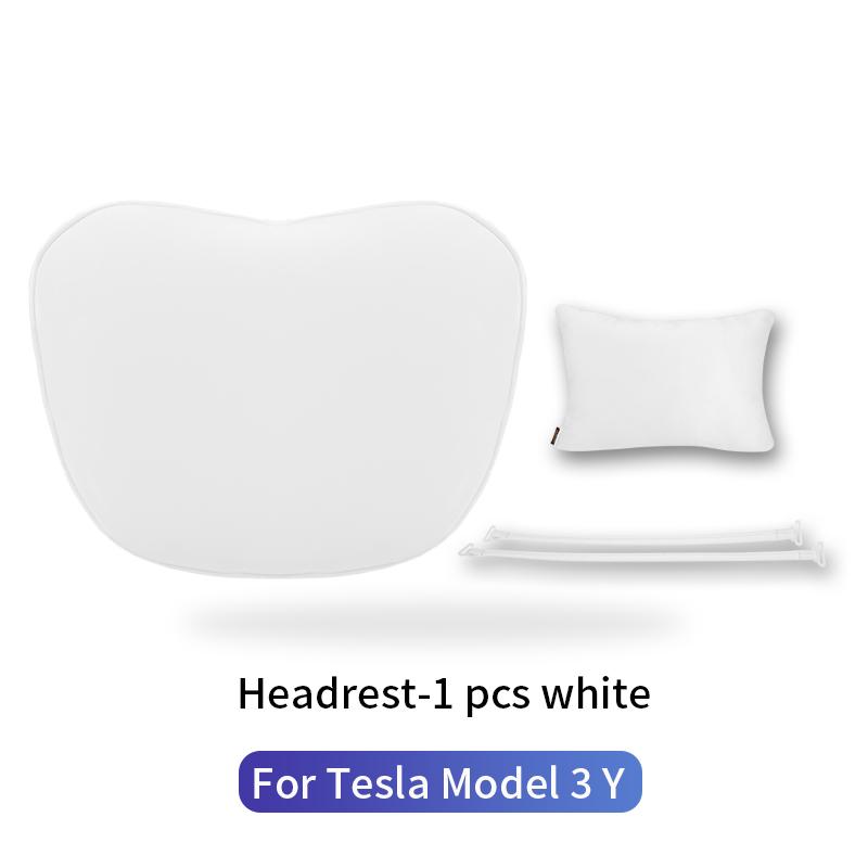 neck pillow For tesla model 3 /model y 2018-2025 2025 Headrest lumbar support High-quality leather Seat car accessories