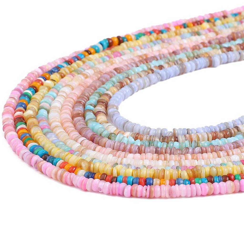 Natural Seashells Irregular Mesopores And Circular Spacer Beads For DIY Necklace Bracelet Earrings Jewelry Making