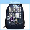 Mochila Anime Murder Drones Tecido Oxford Espaçosa Bolsa Escolar Para Estudantes Adolescentes Essenciais para a Faculdade