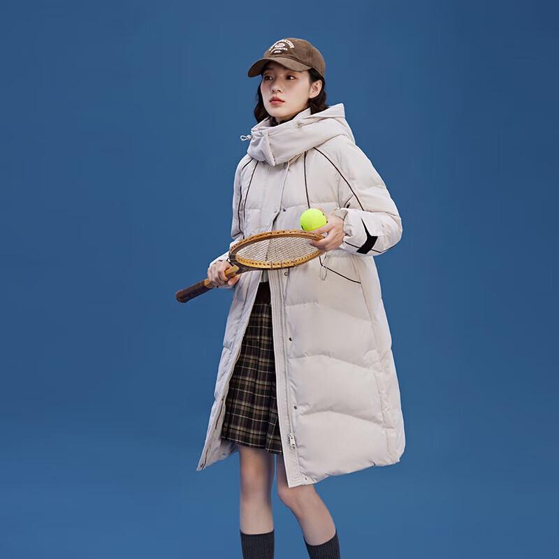 Aralle Women's Long Hooded Duck Down Winter Coat