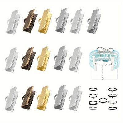 30 Stück/Los Band Lederkordel Crimp Endkappen 6 8 10 13 16 20 25 30 35 40 mm Fadenende Verschluss Verschlüsse Verbinder für Schmuck