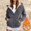 Women's Fashion Casual Sweatshirt Loose Zipper Cardigan Long Sleeve Hooded Jacket