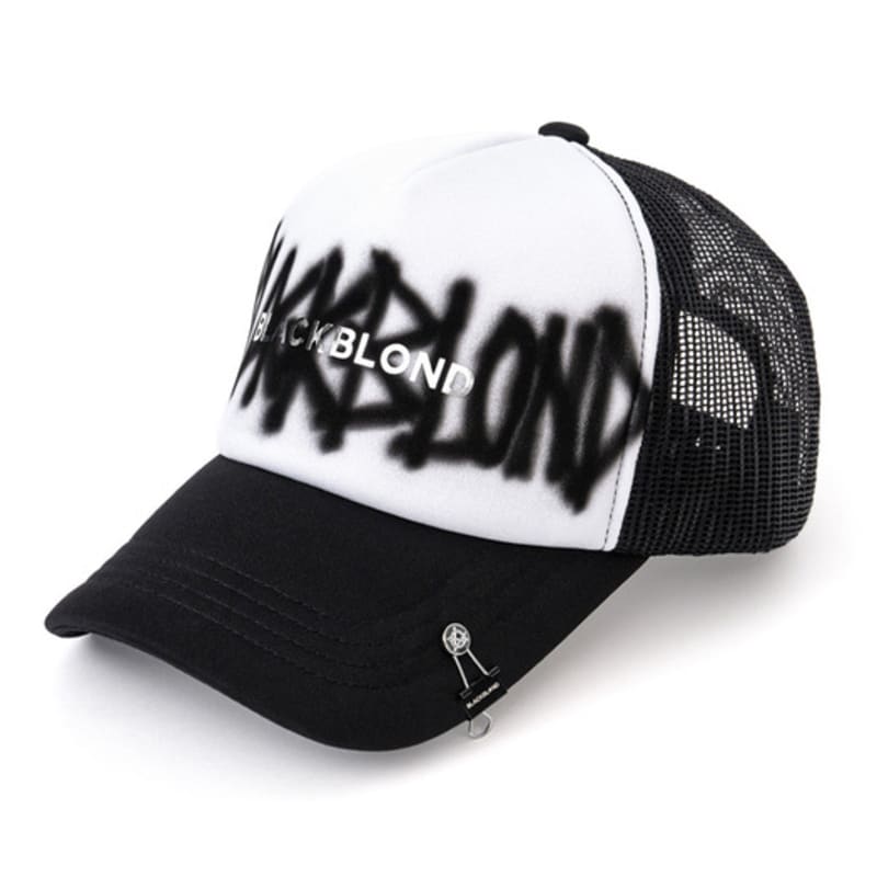 

BLACKBLOND BBD Graffiti Metal Logo Trucker Mesh Cap (Black) FREE