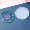 WTEMPO Epoxy Resin Embossing Molds Set DIY Bohemian Style Coaster Making Molds Creative Patterned Silicone Molds Circular Groove Teacup Mats Molds