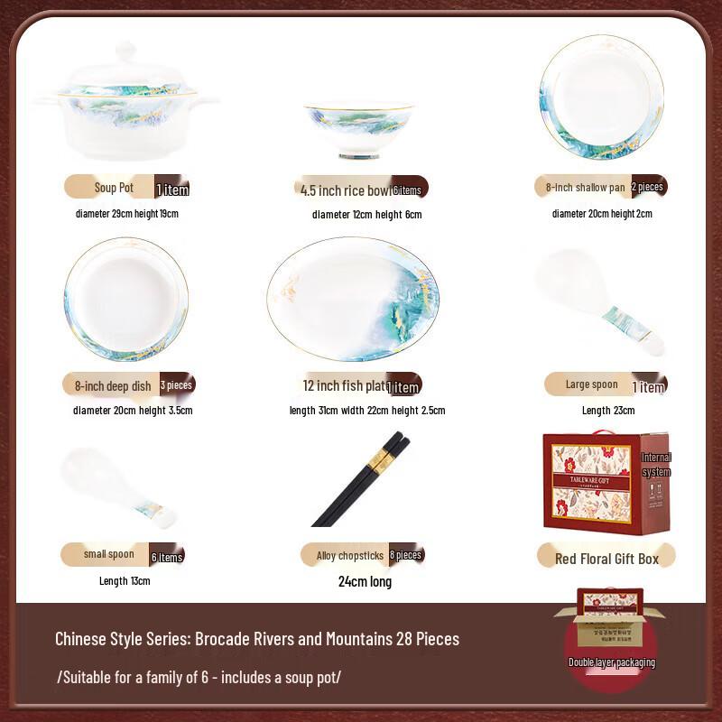 Modulanca Landscape Ceramic Dinnerware Set